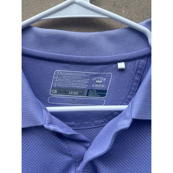 Cutter and Buck Mens Polo Shirt CB Dry Tec Golf XL Cooling Comfort UV prot - Picture 2 of 3